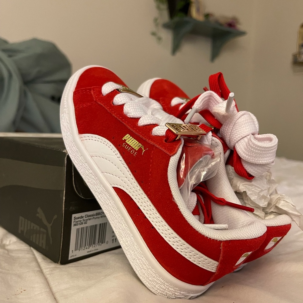 Red Suede Puma Classics